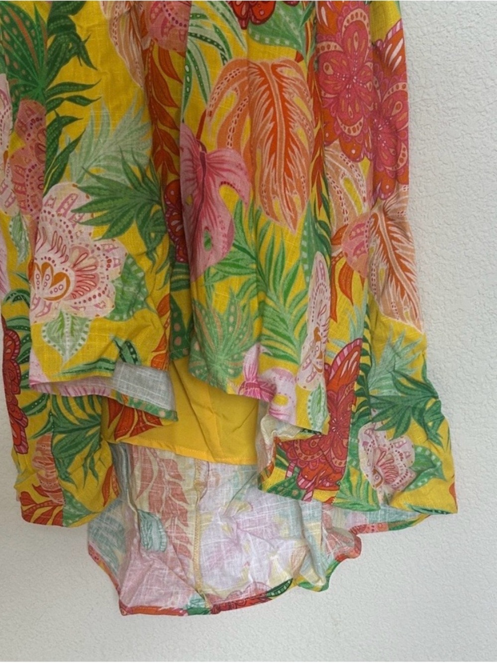 Petal & Pup Yellow Tropical Floral Dress with Open Back NWT - Picture 5 of 7